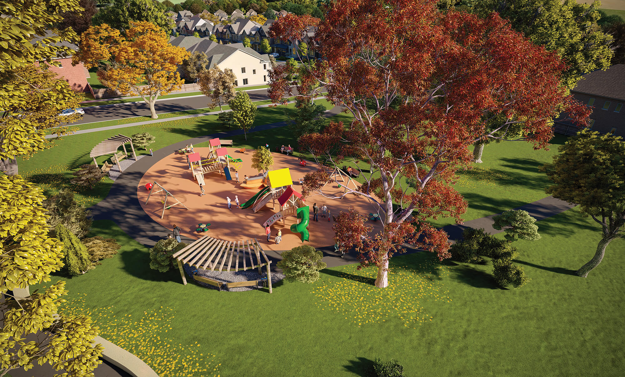 Aerial View of playground